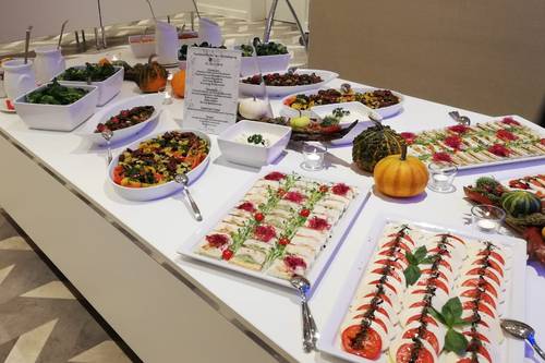 Ansicht eines Vesperbuffet im Bildungshaus St. Bernhard